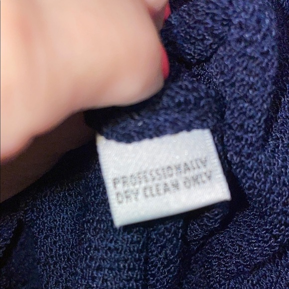 St. John By Marie Gray Collection Santana Knit Navy Long Sleeve mock neck Dress - Picture 10 of 10